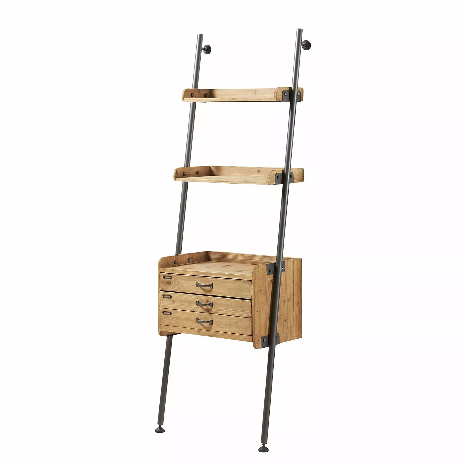 Ars manufacti Regal Calafell I - Tanne massiv / Eisen - Tanne / Schwarz 2 Ars manufacti Regal Calafell I - Tanne massiv / Eisen - Tanne / Schwarz