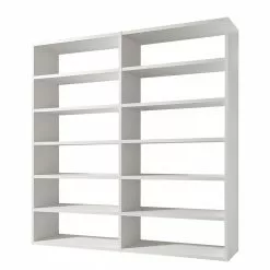 Loftscape Bücherregal Empire - Cremeweiß - Höhe: 221 cm - Breite: 241 cm