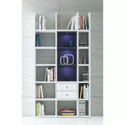 Loftscape Regal Emporior III - Weiß / Schwarz - Mit Beleuchtung -Büromöbel Verkäufe regal emporior iii rgb led beleuchtung weiss schwarz 3398017