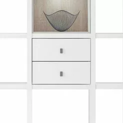 Loftscape Regal Emporior III - Weiß / Eiche Sonoma Dekor - Mit Beleuchtung -Büromöbel Verkäufe regal emporior iii weiss sonoma eiche dekor 289520