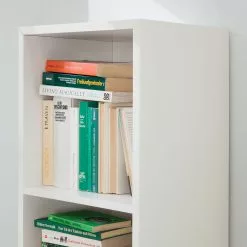 Mørteens Regal Lindholm I - Weiß / Eiche -Büromöbel Verkäufe regal lindholm i weiss eiche massiv 4037316