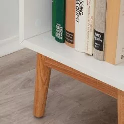 Mørteens Regal Lindholm I - Weiß / Eiche -Büromöbel Verkäufe regal lindholm i weiss eiche massiv 4037320