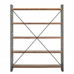 Ars manufacti Regal Manchester II - Akazie massiv / Metall - Akazie / Anthrazit -Büromöbel Verkäufe regal manchester ii akazie massiv metall 4873120