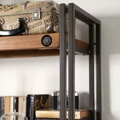 Ars manufacti Regal Manchester VI - Akazie teilmassiv / Metall - Akazie / Anthrazit -Büromöbel Verkäufe regal manchester vi anthrazit akazie dekor 4877268