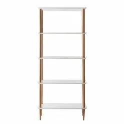 Mørteens Regal Opalanka - Eiche teilmassiv - Weiß / Eiche -Büromöbel Verkäufe regal opalanka eiche teilmassiv weiss eiche 4759440