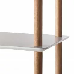 Mørteens Regal Opalanka - Eiche teilmassiv - Weiß / Eiche -Büromöbel Verkäufe regal opalanka eiche teilmassiv weiss eiche 4759448