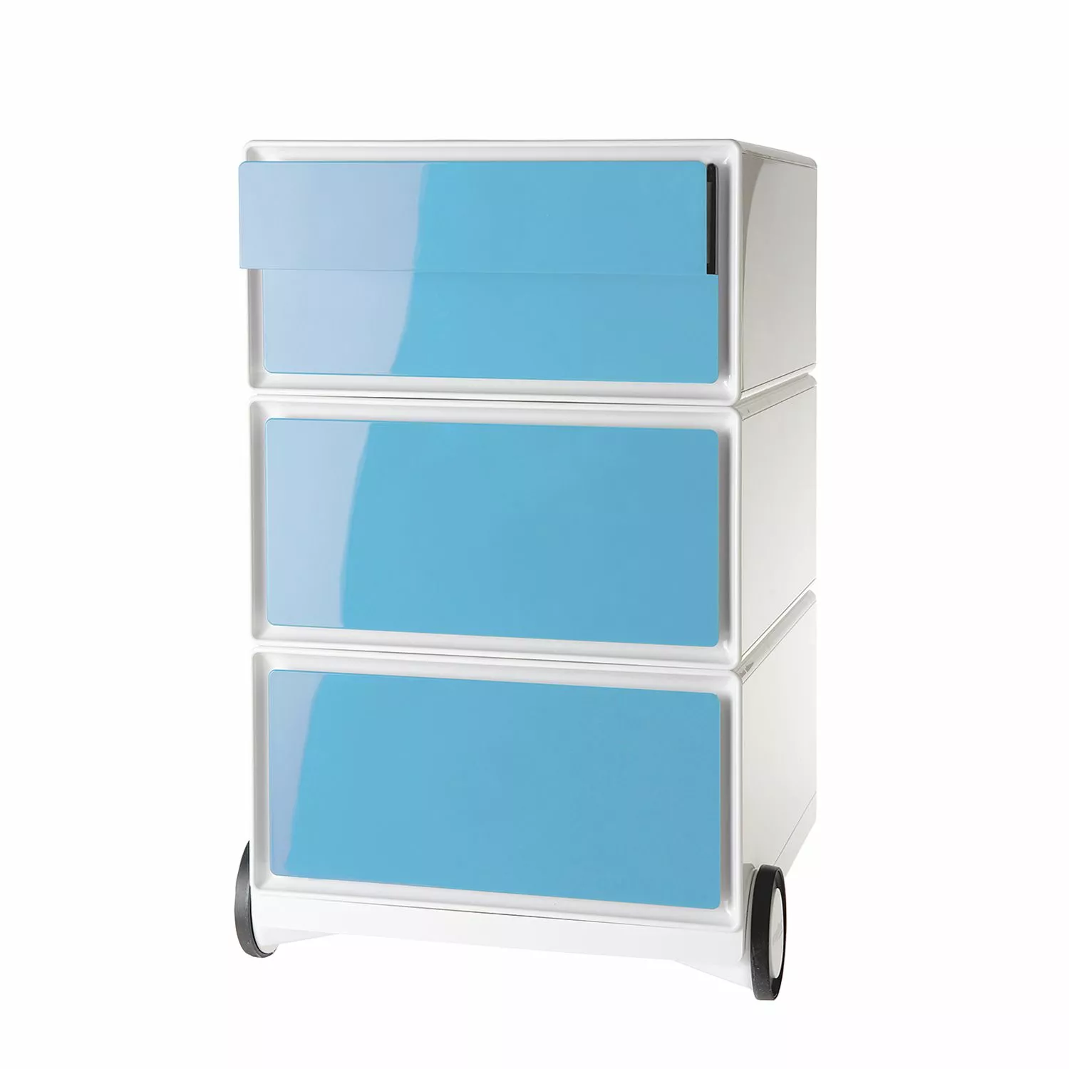 EasyOffice by Paperflow Rollcontainer easyBox II - Weiß / Hellblau 3 EasyOffice by Paperflow Rollcontainer easyBox II - Weiß / Hellblau