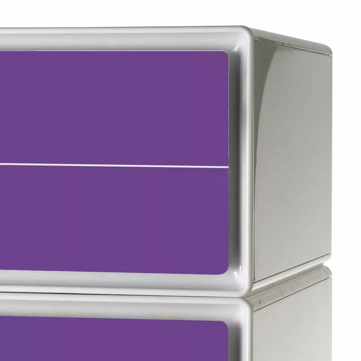 EasyOffice by Paperflow Rollcontainer easyBox II - Weiß / Lila 4 EasyOffice by Paperflow Rollcontainer easyBox II - Weiß / Lila – Bild 2