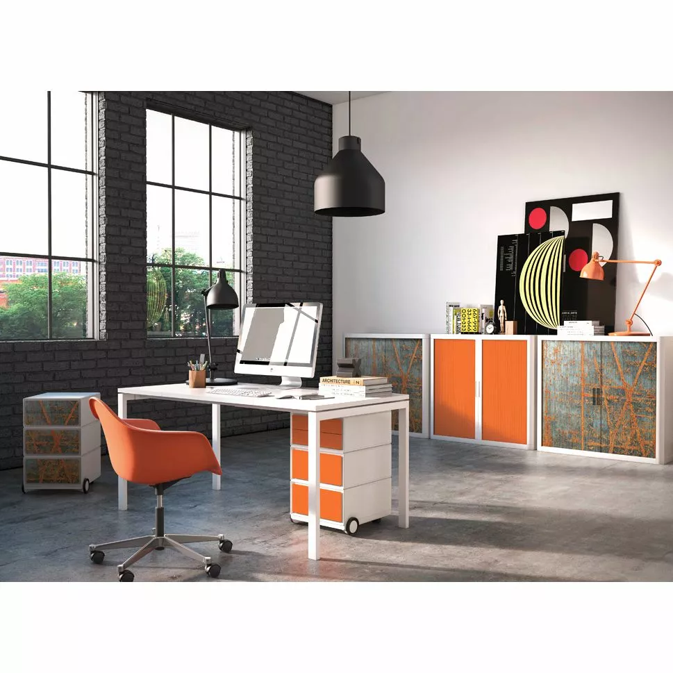 EasyOffice by Paperflow Rollcontainer easyBox II - Weiß / Orange 6 EasyOffice by Paperflow Rollcontainer easyBox II - Weiß / Orange – Bild 4