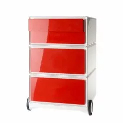 EasyOffice by Paperflow Rollcontainer easyBox II - Weiß / Rot