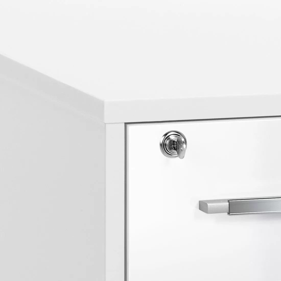 Rollcontainer Merit II - Alpinweiß / Hochglanz Weiß 5 Rollcontainer Merit II - Alpinweiß / Hochglanz Weiß – Bild 3