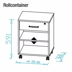 Maja Möbel Rollcontainer Renee - Weiß 9 Maja Möbel Rollcontainer Renee - Weiß -Büromöbel Verkäufe rollcontainer renee eiche sonoma dekor 373331