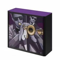 EasyOffice by Paperflow Rollladenschrank easyOffice Musique - Aubergine / Schwarz