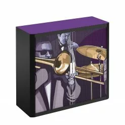 EasyOffice by Paperflow Rollladenschrank easyOffice Musique - Brombeer / Schwarz -Büromöbel Verkäufe rollladenschrank easyoffice musique 204 cm 2222966