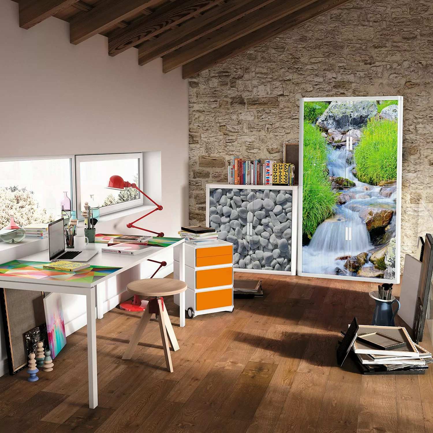 EasyOffice by Paperflow Rollladenschrank easyOffice Nature III - Grün 4 EasyOffice by Paperflow Rollladenschrank easyOffice Nature III - Grün – Bild 2