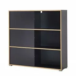 Germania Schiebetürenregal Mingle II - Anthrazit/Eiche Sonoma Dekor -Büromöbel Verkäufe schiebetuerenregal mingle ii anthrazit eiche sonoma dekor 5029400