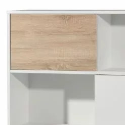 Germania Schiebetürenregal Mingle II - Weiß/Eiche Sonoma Dekor -Büromöbel Verkäufe schiebetuerenregal mingle ii weiss eiche sonoma dekor 5029248