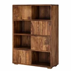 Ars Natura Schiebetürenregal Trangle - Sheesham massiv -Büromöbel Verkäufe schiebetuerenregal trangle sheesham massiv 702734