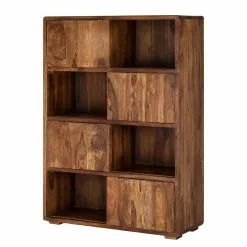 Ars Natura Schiebetürenregal Trangle - Sheesham massiv -Büromöbel Verkäufe schiebetuerenregal trangle sheesham massiv 702738