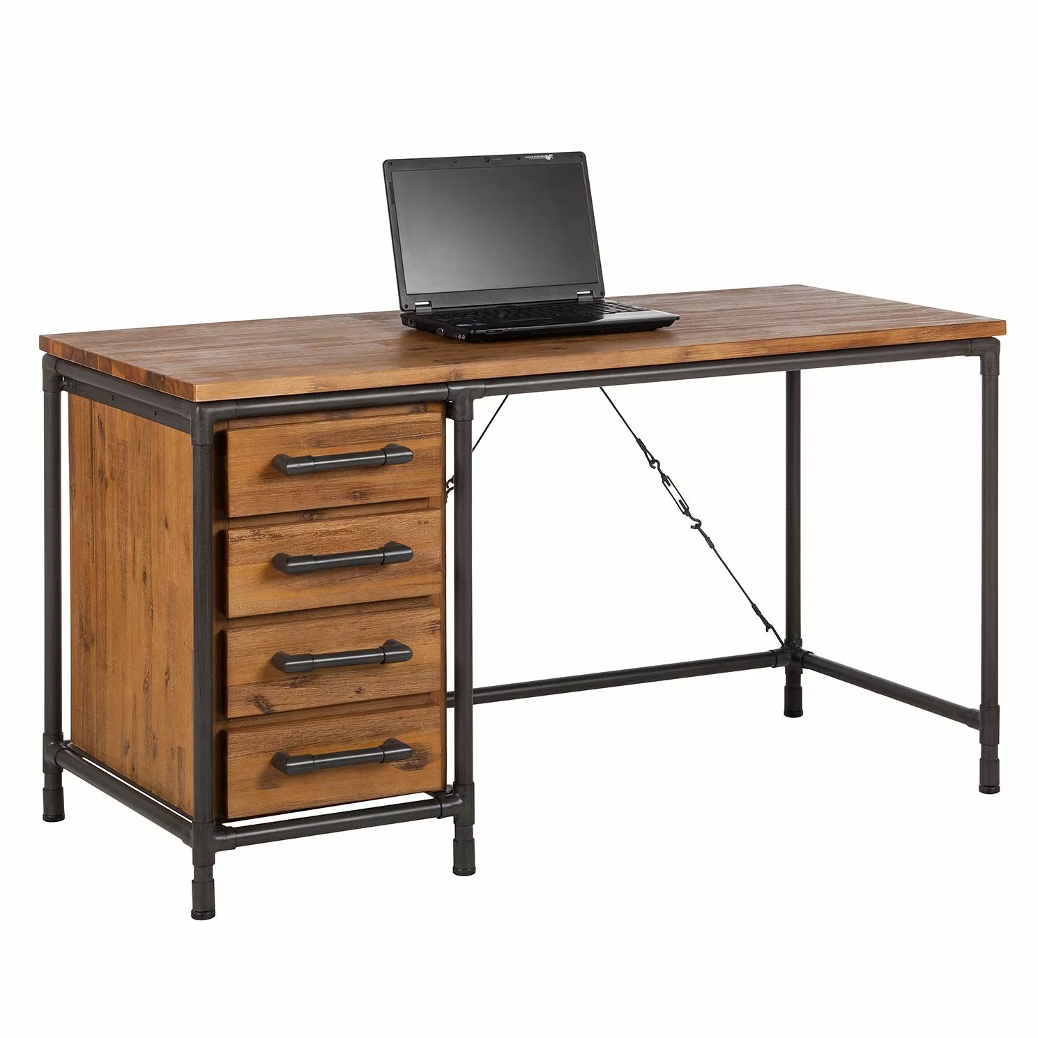 Ars manufacti Schreibtisch Atelier - Akazie teilmassiv / Metall - Akazie / Schwarz 9 Ars manufacti Schreibtisch Atelier - Akazie teilmassiv / Metall - Akazie / Schwarz – Bild 7