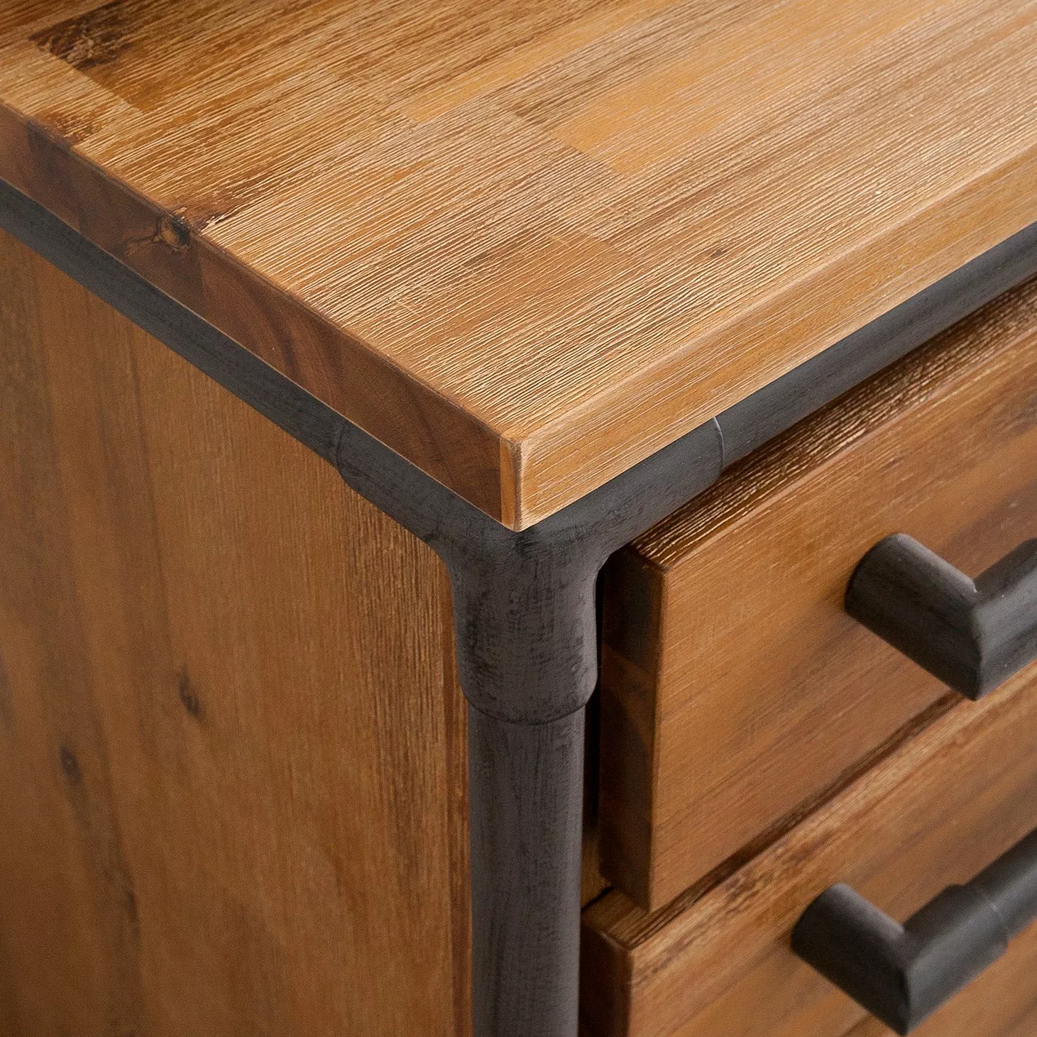 Ars manufacti Schreibtisch Atelier - Akazie teilmassiv / Metall - Akazie / Schwarz 12 Ars manufacti Schreibtisch Atelier - Akazie teilmassiv / Metall - Akazie / Schwarz – Bild 10