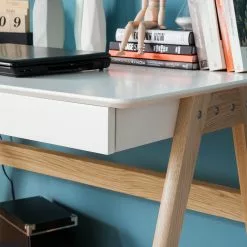 Mørteens Schreibtisch Branno - Eiche teilmassiv - Weiß / Eiche 16 Mørteens Schreibtisch Branno - Eiche teilmassiv - Weiß / Eiche -Büromöbel Verkäufe schreibtisch branno eiche teilmassiv weiss eiche 4853428