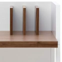 Temahome Schreibtisch Volga - Weiß / Walnuss -Büromöbel Verkäufe schreibtisch dahl weiss walnuss 3965628