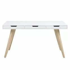 Mørteens Schreibtisch Lanna - Esche teilmassiv - Weiß -Büromöbel Verkäufe schreibtisch lanna esche teilmassiv weiss 3642589