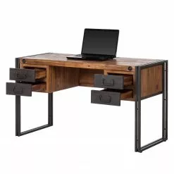 Ars manufacti Schreibtisch Manchester II - Akazie massiv/Metall -Büromöbel Verkäufe schreibtisch manchester ii akazie massiv metall 4875932