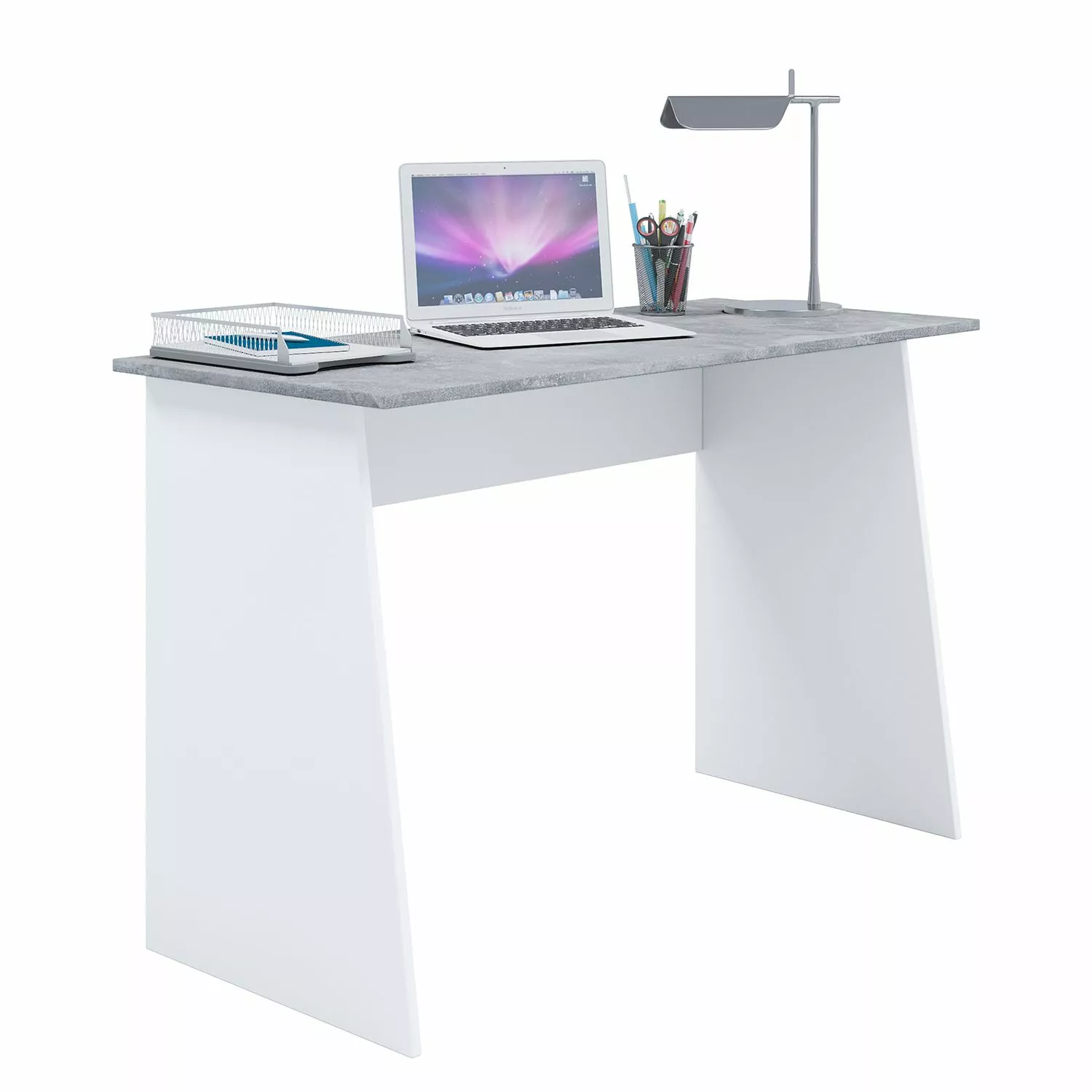 VCM Schreibtisch Masola - Beton Dekor - Breite: 110 cm 4 VCM Schreibtisch Masola - Beton Dekor - Breite: 110 cm – Bild 2