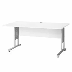 Maja Möbel Schreibtisch Merit I - Weiß / Silber - 120 x 80 cm