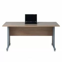 Maja Möbel Schreibtisch Merit II - Eiche Sonoma Dekor / Silber - 160 x 80 cm -Büromöbel Verkäufe schreibtisch merit ii eiche sonoma dekor masse 160 x 80 cm 4256020