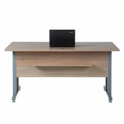Maja Möbel Schreibtisch Merit II - Eiche Sonoma Dekor / Silber - 160 x 80 cm -Büromöbel Verkäufe schreibtisch merit ii eiche sonoma dekor masse 160 x 80 cm 4256028