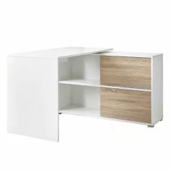 Germania Schreibtisch Mingle - Weiß/Eiche Sonoma Dekor -Büromöbel Verkäufe schreibtisch mingle weiss eiche sonoma dekor 5029260