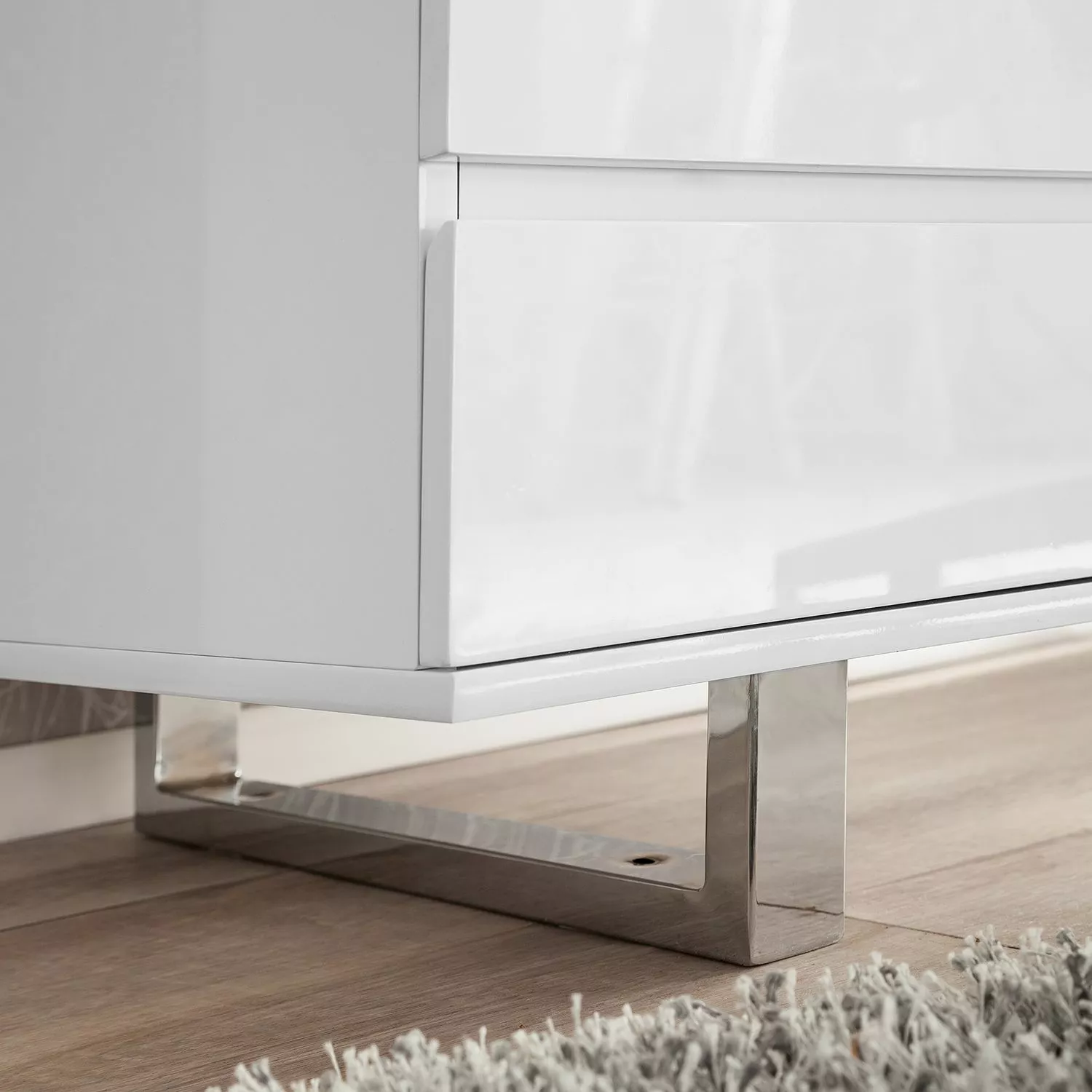 Fredriks Schreibtisch Paddington II - Hochglanz Weiß lackiert - mit 1 Container 13 Fredriks Schreibtisch Paddington II - Hochglanz Weiß lackiert - mit 1 Container – Bild 11