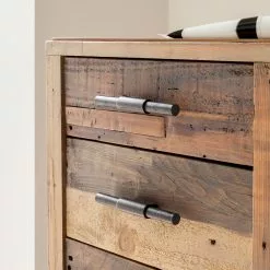 Ars manufacti Schreibtisch Tamati - Pinie massiv / Edelstahl - Pinie / Schwarz -Büromöbel Verkäufe schreibtisch tamati pinie massiv 4922248