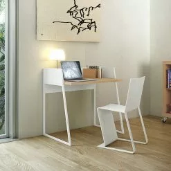 Temahome Schreibtisch Volga - Weiß / Eiche -Büromöbel Verkäufe schreibtisch volga weiss eiche 1441946