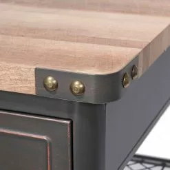 Neue Modular Schreibtisch Water Pipe - Buche Dekor / Schwarz -Büromöbel Verkäufe schreibtisch water pipe stahl 4891748