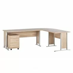 Home24office Schreibtischkombination Office Line - 4-teilig - Eiche Sonoma Dekor