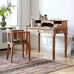 Wolf-Möbel Sekretär Bombay I - Sheesham massiv - Natur -Büromöbel Verkäufe sekretaer bombay i sheesham massiv natur 2896905