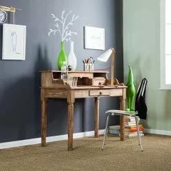 Büromöbel Verkaufsgeschäft -Büromöbel Verkäufe sekretaer bombay sheesham massiv natur mit 3 schubladen 1407332