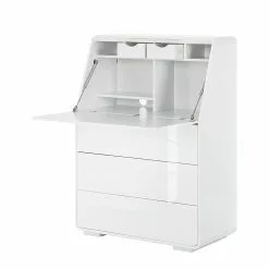 Jahnke Sekretär Cuuba Curve C 10 - Hochglanz Weiß -Büromöbel Verkäufe sekretaer cuuba curve c 10 hochglanz weiss 1132638