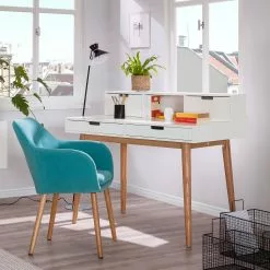 Mørteens Sekretär Lindholm - Weiß -Büromöbel Verkäufe sekretaer lindholm weiss eiche massiv 4031124