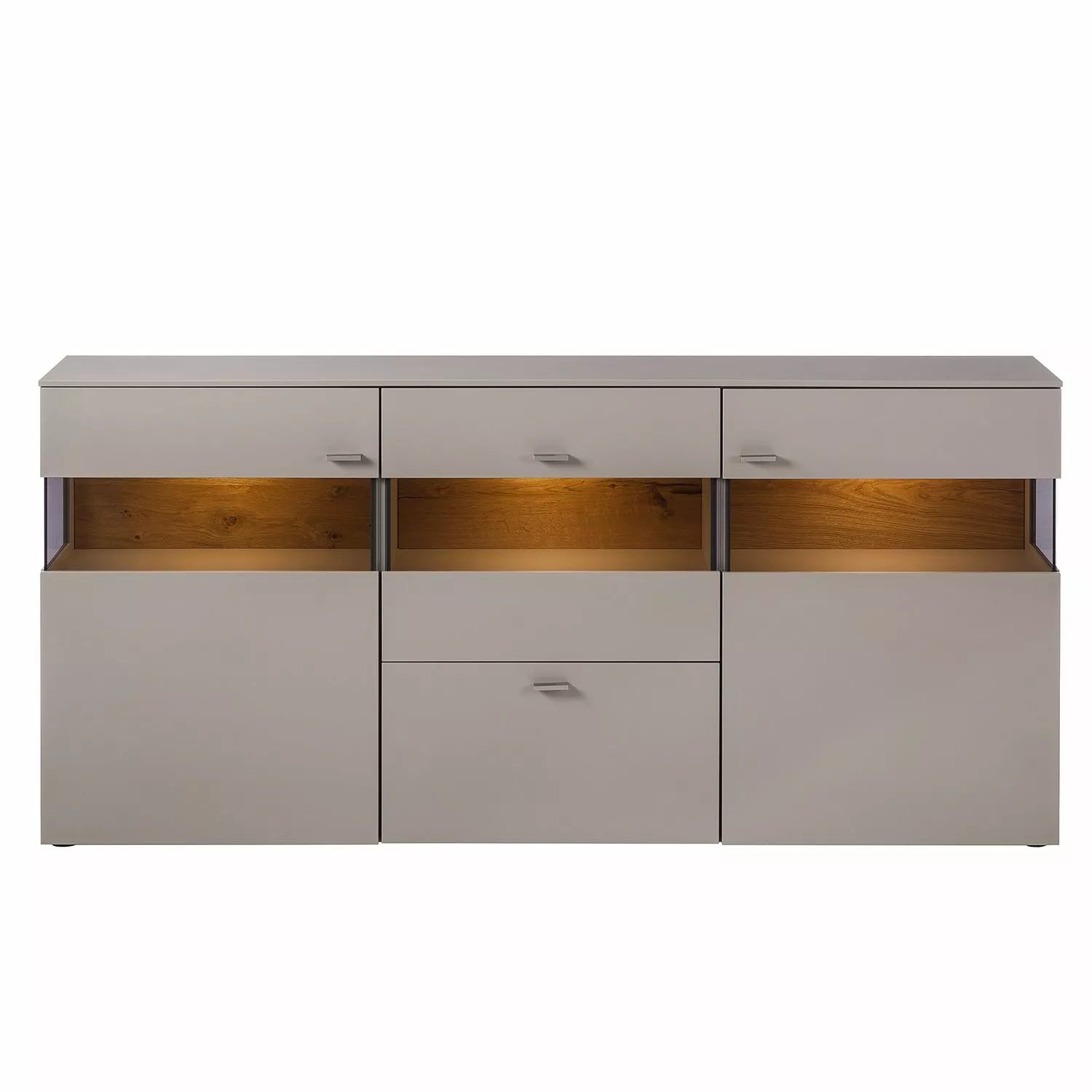 GWINNER Sideboard Anzio - Matt Fango / Balkeneiche - Mit Beleuchtung 7 GWINNER Sideboard Anzio - Matt Fango / Balkeneiche - Mit Beleuchtung – Bild 5
