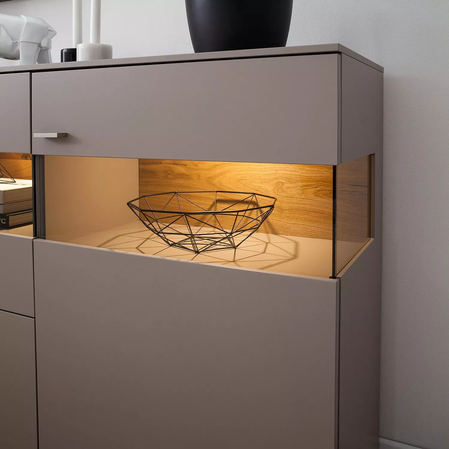 GWINNER Sideboard Anzio - Matt Fango / Balkeneiche - Mit Beleuchtung 10 GWINNER Sideboard Anzio - Matt Fango / Balkeneiche - Mit Beleuchtung – Bild 8