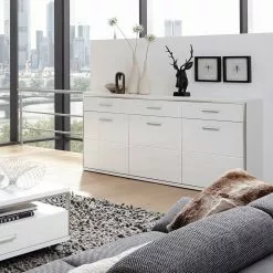 Loftscape Sideboard Arco - Hochglanz Weiß / Weiß -Büromöbel Verkäufe sideboard arco hochglanz weiss weiss 4710756