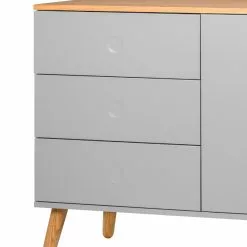 Tenzo Sideboard Dot I - Grau -Büromöbel Verkäufe sideboard dot i eiche teilmassiv grau 4148648