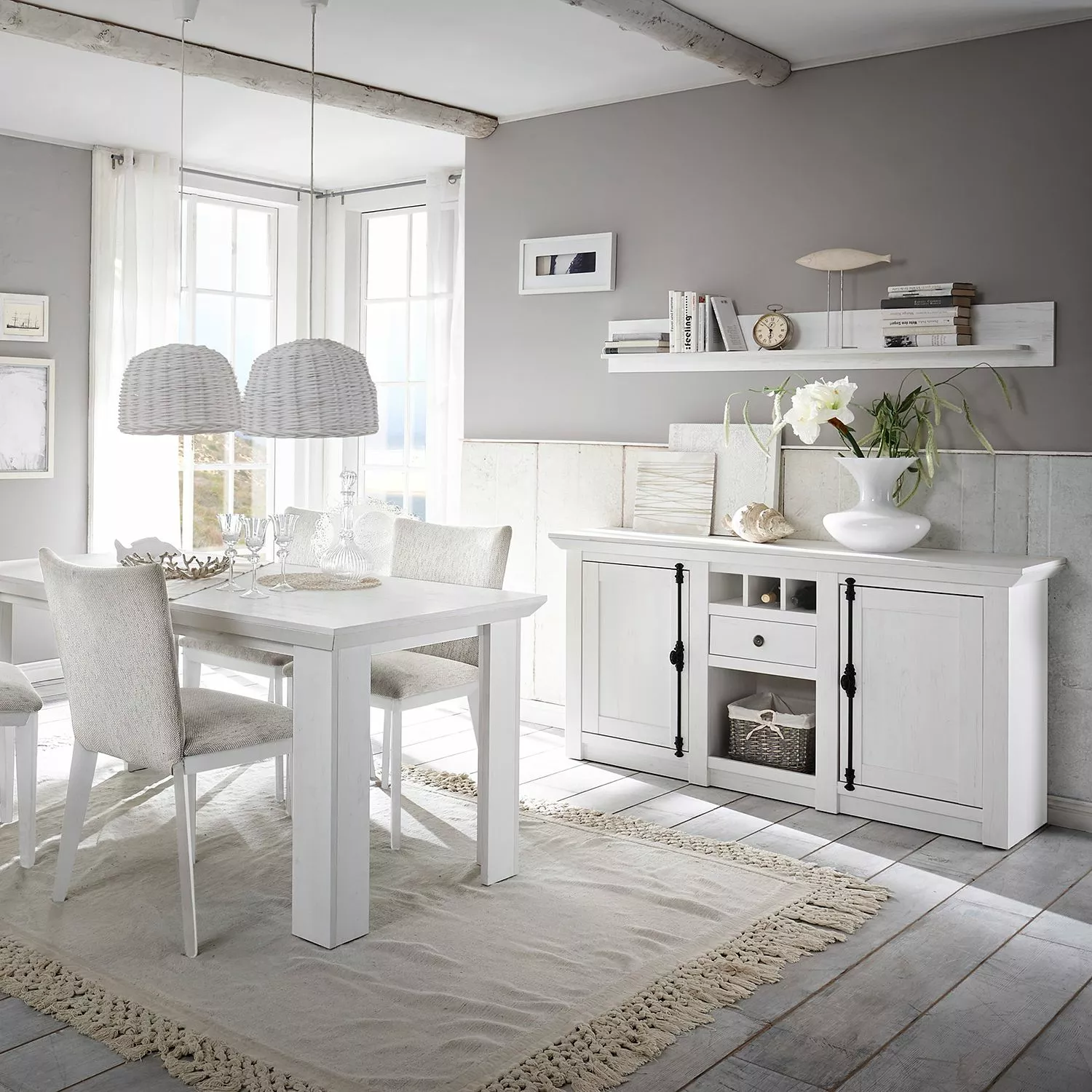 Maison Belfort Sideboard Geestland - Pinie Weiß Dekor 5 Maison Belfort Sideboard Geestland - Pinie Weiß Dekor – Bild 3