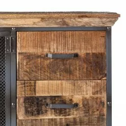 Ars manufacti Sideboard Hunter - Mango massiv / Metall - Mango / Blaugrau -Büromöbel Verkäufe sideboard hunter mango massiv metall mango blaugrau 4414528