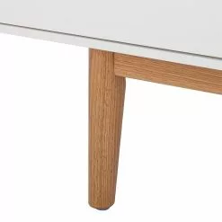 Mørteens Sideboard Lindholm V - Eiche teilmassiv - Weiß / Eiche -Büromöbel Verkäufe sideboard lindholm v weiss matt eiche massiv 358651